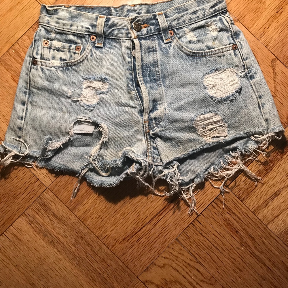 Levi’s distressed shorts